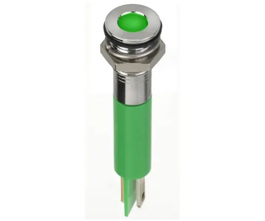 63-7039-62　RS PRO绿色指示器，2V直流，8mm安装孔尺寸，紧固件，焊条终止，IP67　134-5535