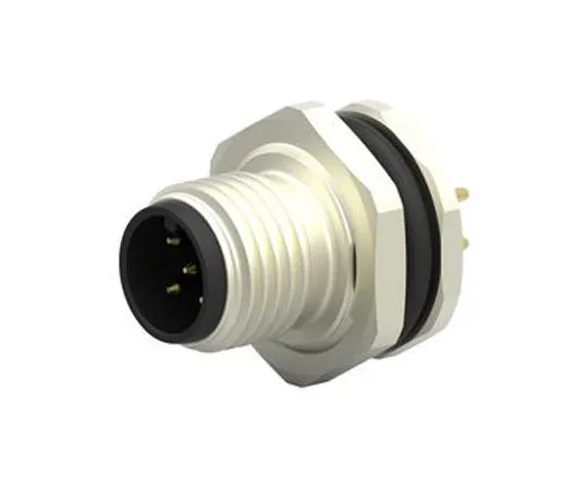 63-7040-81　TE连接器M12系列面板安装连接器，5个触点插座　T4140012051-000