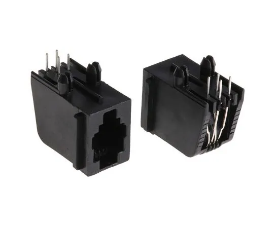 63-7364-37　TE ConnectivityCat34P/4CRight Angle Through Hole Female Modular Jack UTPRJ14连接器　520249-2