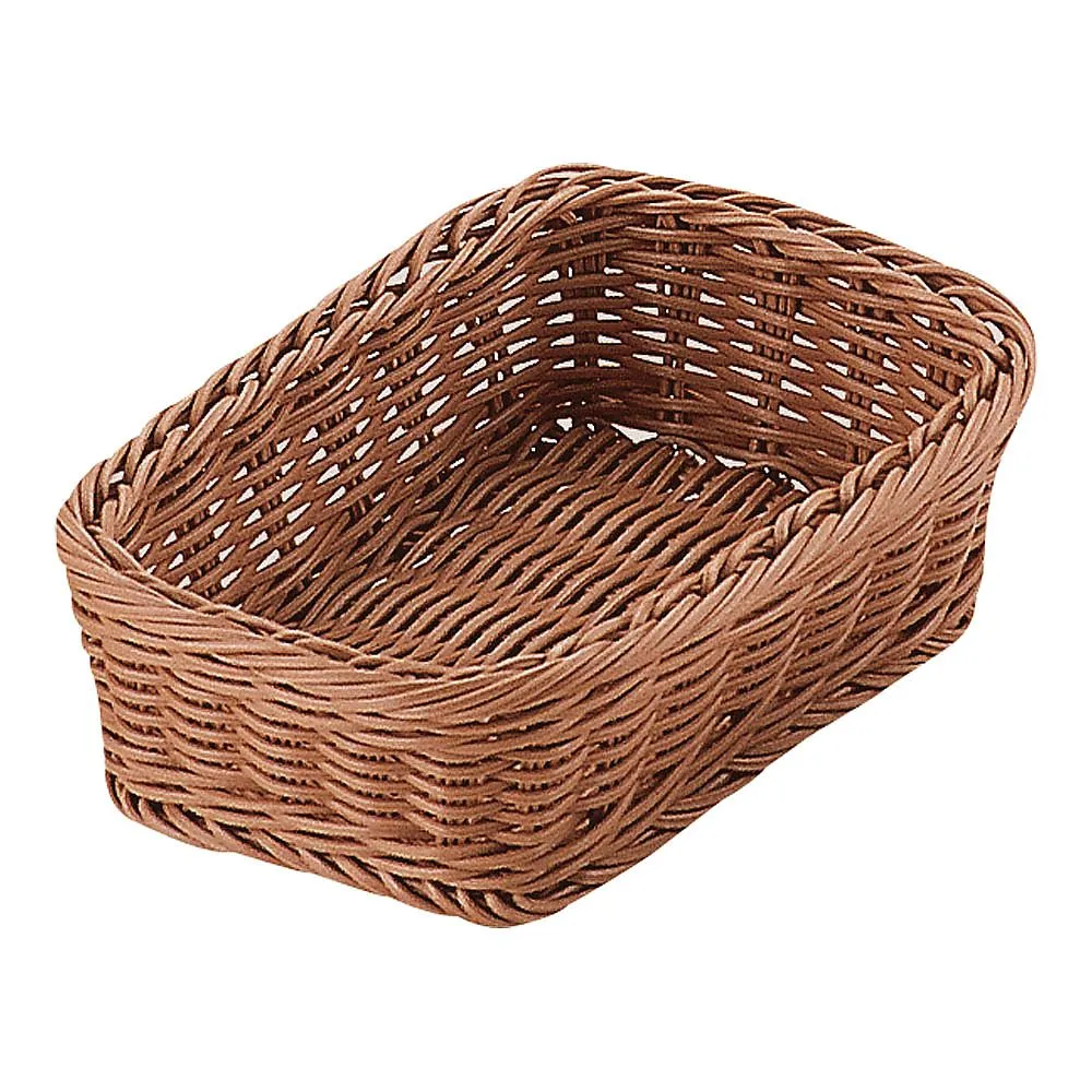 62-6403-19　PP Square Basket Brown 18 Type　RE-304-BR