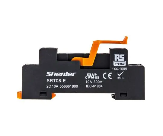 63-7372-09　RS PRO 8针继电器插座，DIN导轨，300V,用于RFT接口继电器　144-1609