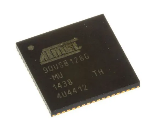 63-7014-41　微芯片，8位AVR微控制器，16MHz, 128 kB闪存，64-PinQFN　AT90USB1286-MU