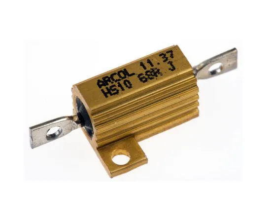 63-7349-24　ArcolHS10系列铝合金厚板轴向线材贴装电阻，68Ω±5% 10W　HS10 68R J