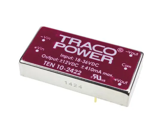 63-7443-34　TRACOPOWER 10 10 10W隔离直流-直流换流器通孔，电压在18→36 V直流，电压输出±12V直流　TEN 10-2422