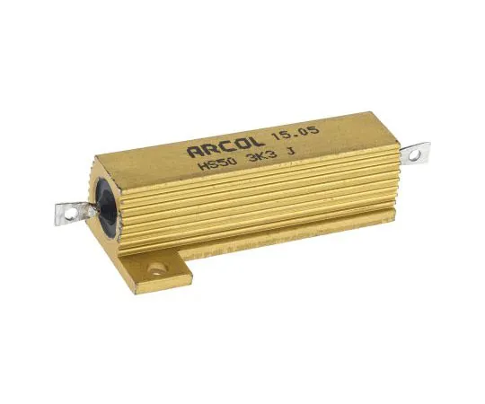 63-7449-76　ArcolHS50系列铝合金厚板轴向线材贴装电阻，3.3kΩ±5% 50W　HS50 3K3 J