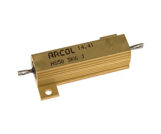 63-7449-77　ArcolHS50系列铝合金厚板轴向线材贴装电阻，5.6kΩ±5% 50W　HS50 5K6 J