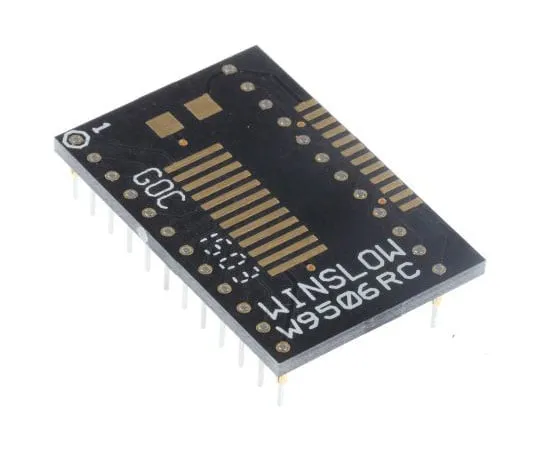 63-7380-63　风筒直通孔安装1.27毫米，2.54毫米间距IC插座适配器，24针女SOP到24针男DIP　W9506RC