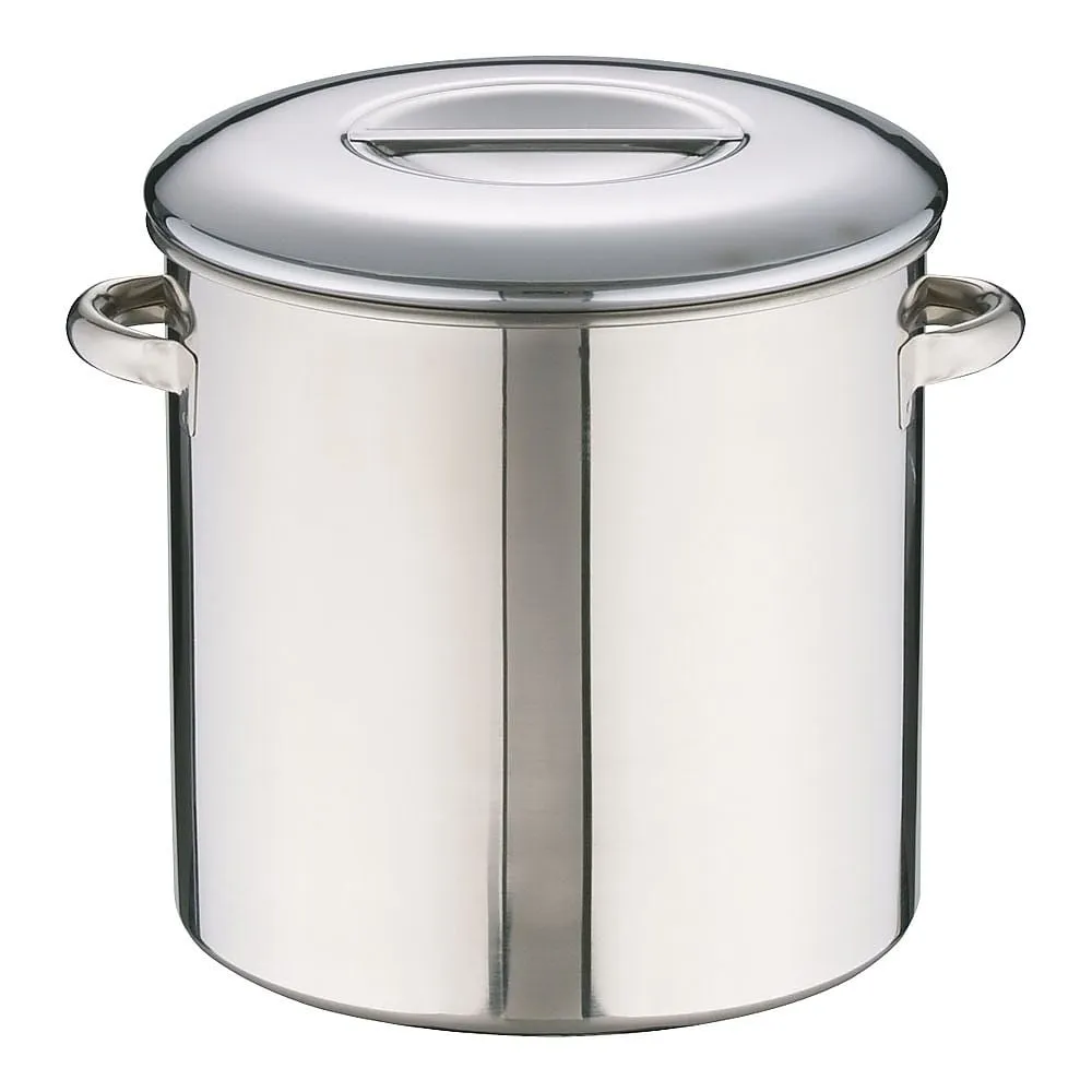 62-6385-93　Eco-Clean 18-8 Inner Lid Type Kitchen Pot (With Scale) 28 cm (With Hand)　AEK1111