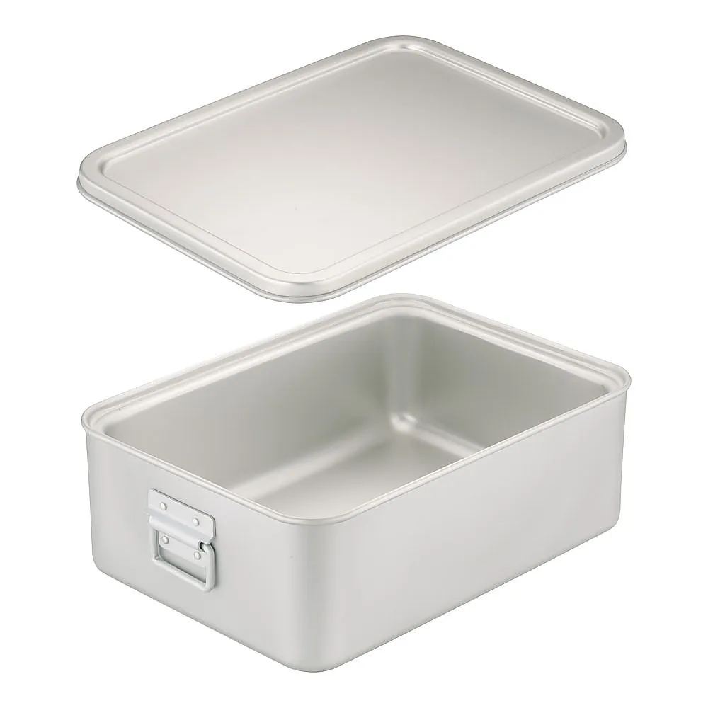 62-6375-95　Alumite Square Double Rice Can (With Lid)　264-A