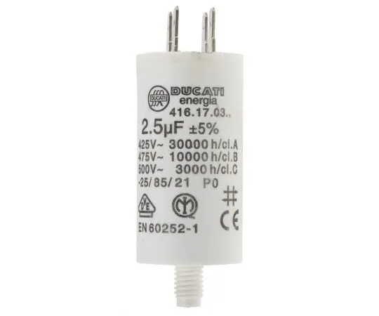 63-7386-88　Ducati Engia 2.5μF电力电子电容器 (PEC) 450Vac±5%耐受性插头4.16.17系列　4.16.17.03.64