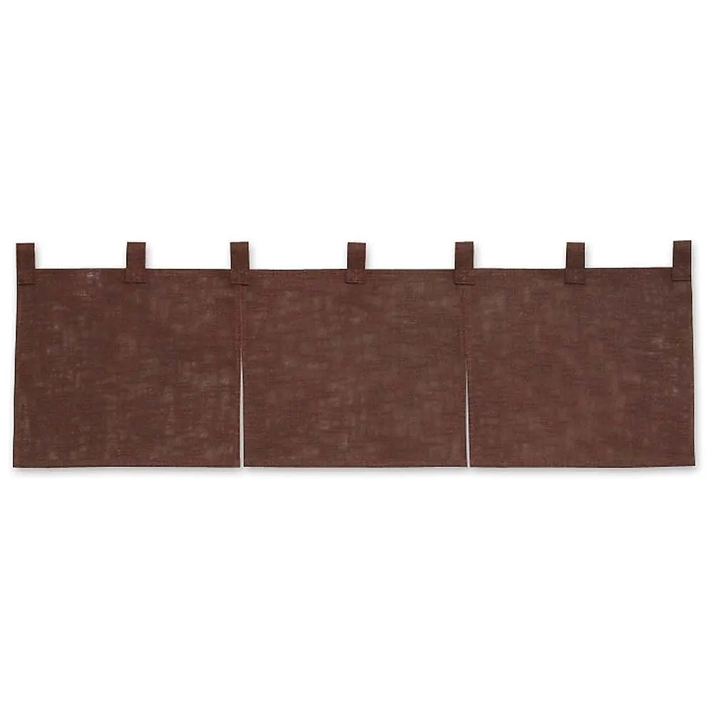 62-6318-70　Han-noren cotton linen plain burnt tea　001-01