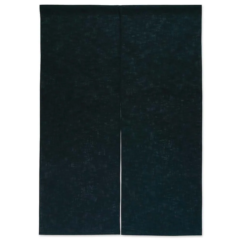 62-6318-92　Hanma Noren Cotton Linen Plain Black　001-05