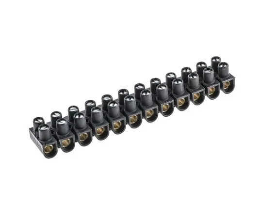 63-7463-05　Legrand 0 342 17 Terminal Strip, Straight, 12way, 2 Row,76A, 400 V,长度156.8mm, Black　0 342 17