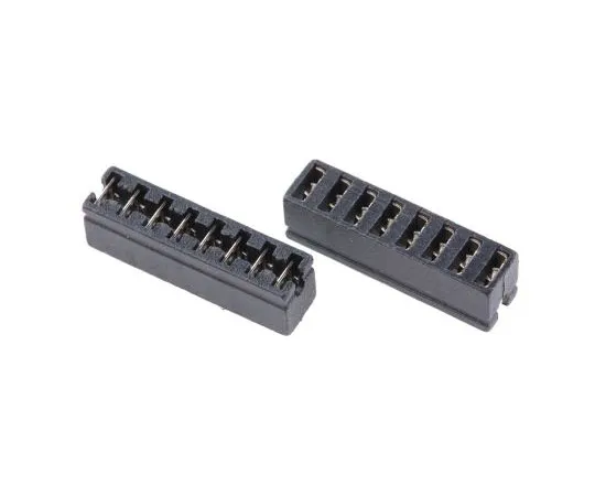 63-7449-41　RS Pro Shorting Link Female Straight Black Open Top 8 Way 1 Row 2.54mm Pitch　251-8626