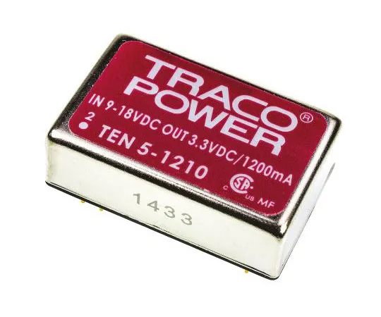63-7472-43　TRACOPOWER 10 5 6W隔离直流-直流换流孔，电压在9→18 V直流，电压在3.3V直流　TEN 5-1210
