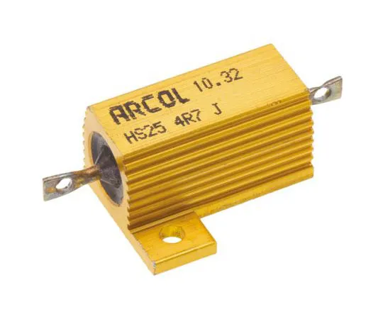 63-7348-68　ArcolHS25系列铝合金厚板轴向线材贴装电阻，4.7Ω±5% 25W　HS25 4R7 J