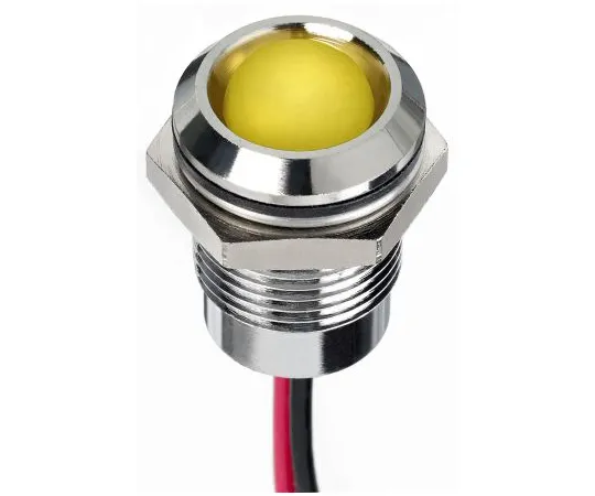 63-7020-95　RS PRO黄色指示器，24 V直流，14mm安装孔尺寸，导线终止，IP67　130-1086