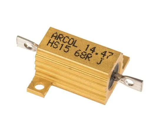 63-7349-33　ArcolHS15系列铝合金厚板轴向线材贴装电阻，68Ω±5% 15W　HS15 68R J
