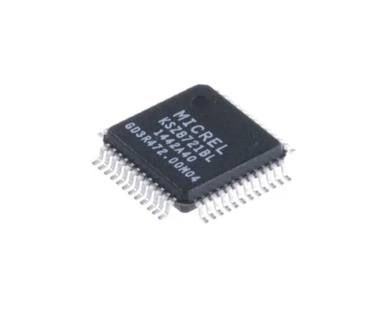 63-7358-95　MicrochipKSZ8721BL 10/100BASE-TX/FX以太网收发器，2.5 V, 3.3 V,48-PinLQFP　KSZ8721BL