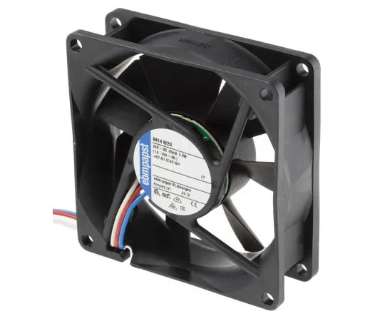 63-7478-38　ebm-papst8400N系列轴向风扇，80 x 80 x 25mm,69m3/h, 2W, 24 V直流　8414N/2G