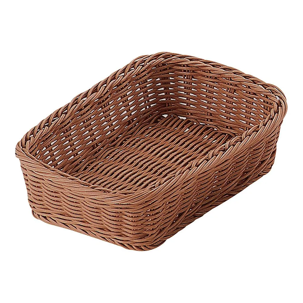 62-6403-20　PP Square Basket Brown 21 Type　RE-306-BR