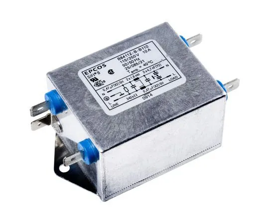 63-7427-20　EPCOSB84112B系列10A 250 V ac 50→60Hz机箱安装RFI过滤器，带螺丝端子，单相　B84112B0000B110