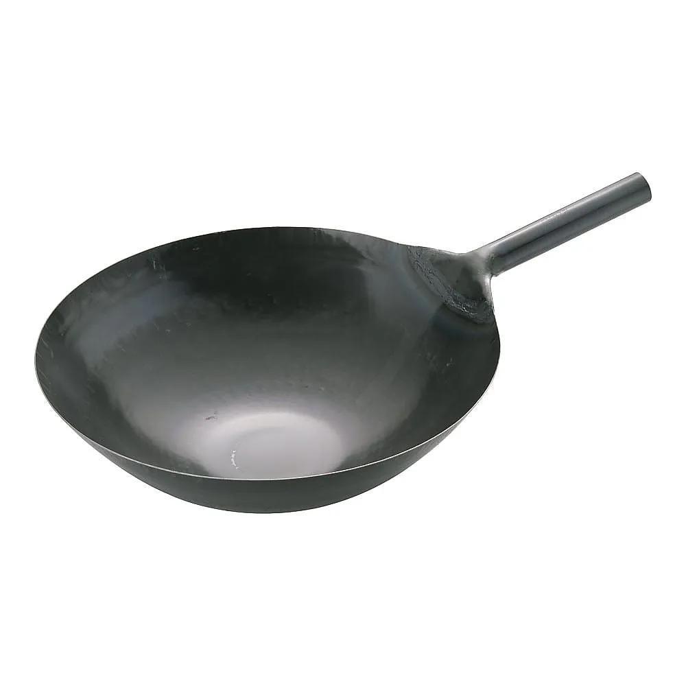 62-6444-50　Yamada Iron Plate One-Handed Wok (Plate Thickness 1.2 mm) 45 cm