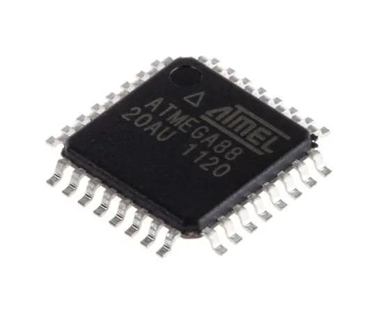 63-7022-63　微芯片技术ATMEGA88-20AU,8位AVR微控制器，20MHz,8kB闪存，32针TQFP　ATMEGA88-20AU