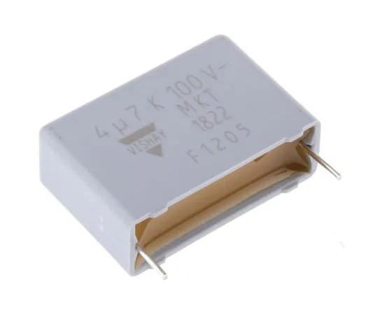 63-7346-44　Vishay 4.7μF聚酯电容器PET 63 V ac, 100 V dc±10% MKT 1822系列通孔　MKT1822547015