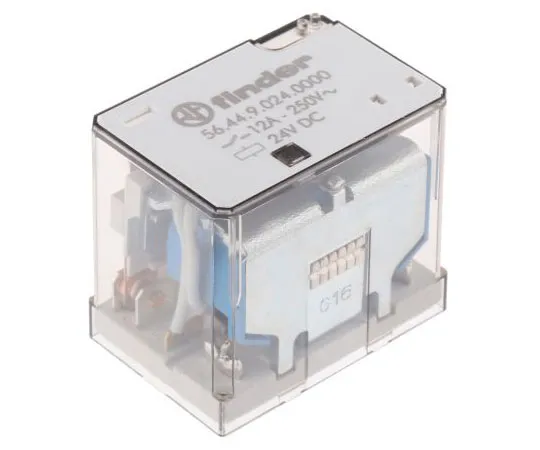 63-7450-18　Finder56系列4PDT非锁定继电器PCB安装，24V直流线圈，12A　56.44.9.024.0000