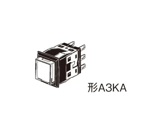 62-4850-33　照明按钮开关 (正方形) A3K　A3KA-90G1-05EG