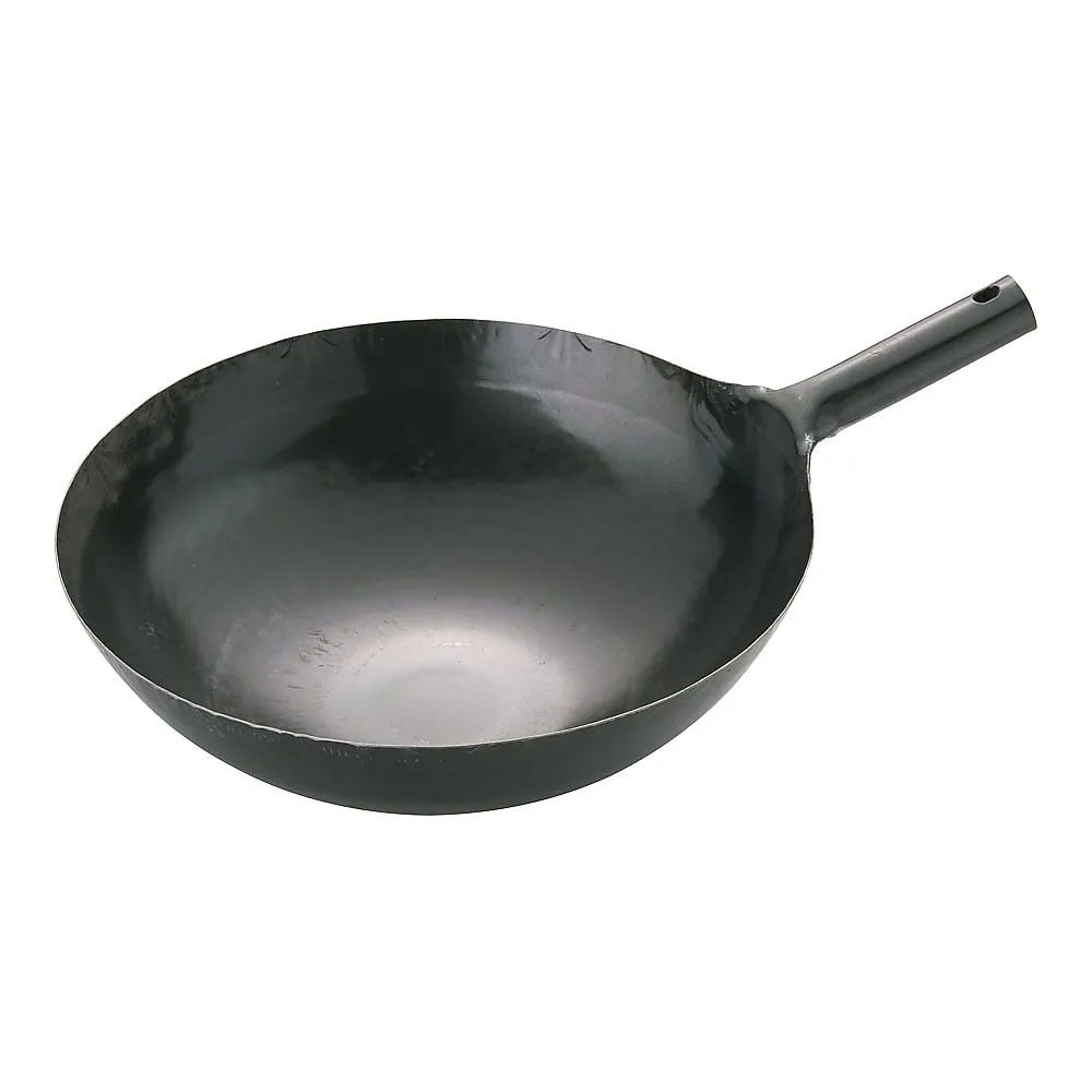 62-6444-48　Yamada Iron Plate One-Handed Wok (Plate Thickness 1.2 mm) 39 cm