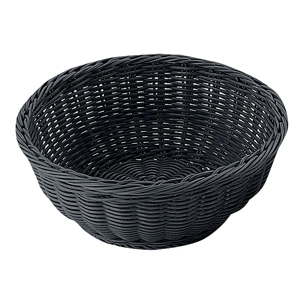 62-6403-62　PP Round Basket Black 21 Type　RO-432-BK