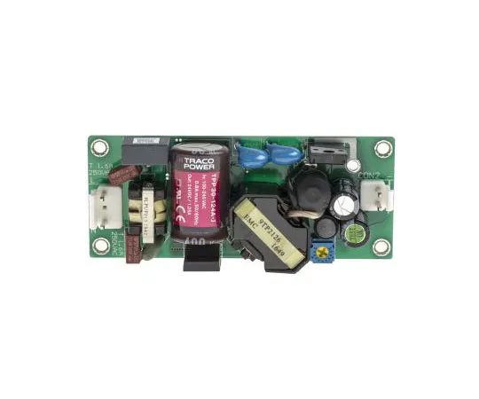 63-7380-57　TRACOPOWER30W1输出嵌入式开关模式电源SMPS,1.25A,24V直流医疗认证开架电源　TPP 30-124A-J