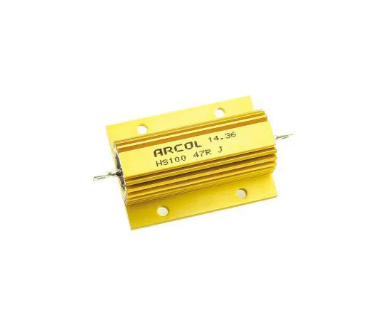 63-7351-51　ArcolHS100系列铝合金厚板轴向线材贴装电阻，47Ω±5% 100W　HS100 47R J