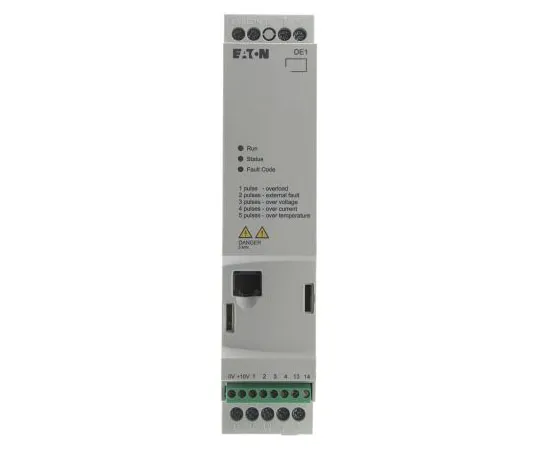 63-7388-65　伊顿变速启动器，1相输入，60Hz输出0.55 kW,带EMC滤波器的230 V交流电，2.7 A DE11,IP20　180652 & DE11-122D7FN-N20N