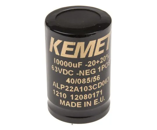 63-7434-91　凯美特10000μF63V直流铝电解电容器，通孔35×55mm+85°C 35mm 55mm　ALP22A103CD063