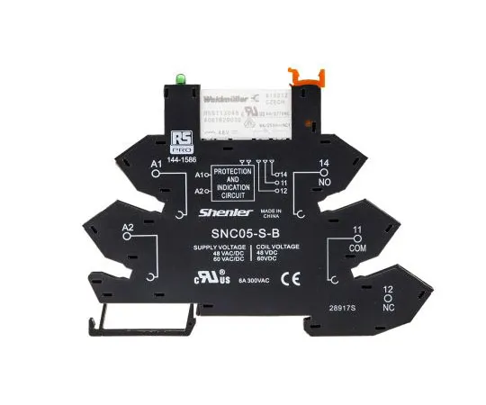 63-7371-93　RSPro48Vac/dcDIN轨道接口继电器模块，SPDT　144-1586