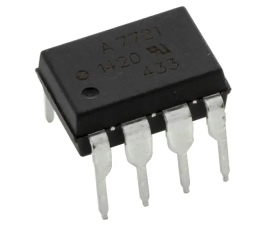 63-7358-59　Broadcom,HCPL-7721-000E直流输入晶体管输出光电耦合器，通孔，8针DIP　HCPL-7721-000E