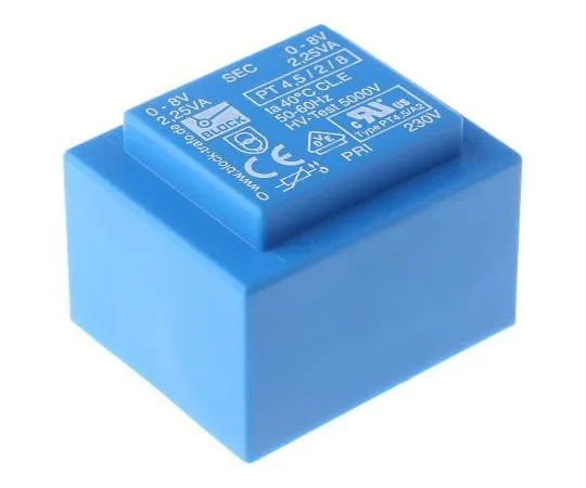 63-7420-38　8V交流2孔PCB变压器输出，4.5VA　PT 4.5/2/8
