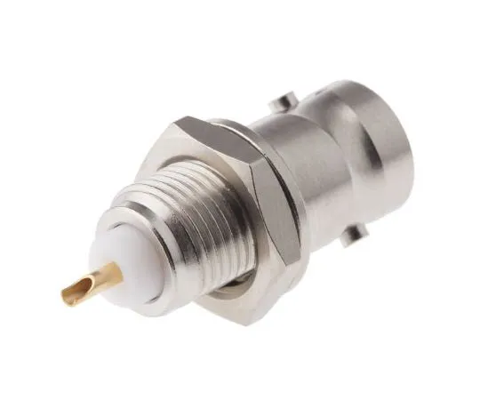 63-7475-23　半径直75Ω面板安装BNC连接器，插孔，镍，焊锡终端　R142562000