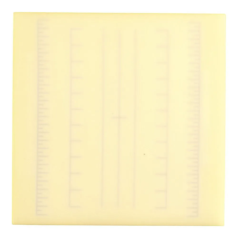 62-6434-51　Laminated Graduated Cutting Board Square S Yellow for Cooking