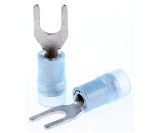 63-7459-86　RS PRO绝缘压痕铁锹连接器，1.5mm2至2.5mm2,16AWG至14AWG,M4 (#8) 螺柱尺寸尼龙，蓝色　267-3846