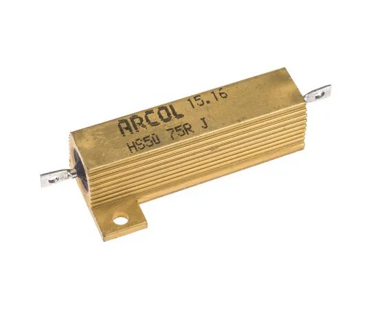 63-7449-73　ArcolHS50系列铝合金厚板轴向线材贴装电阻，75Ω±5% 50W　HS50 75R J