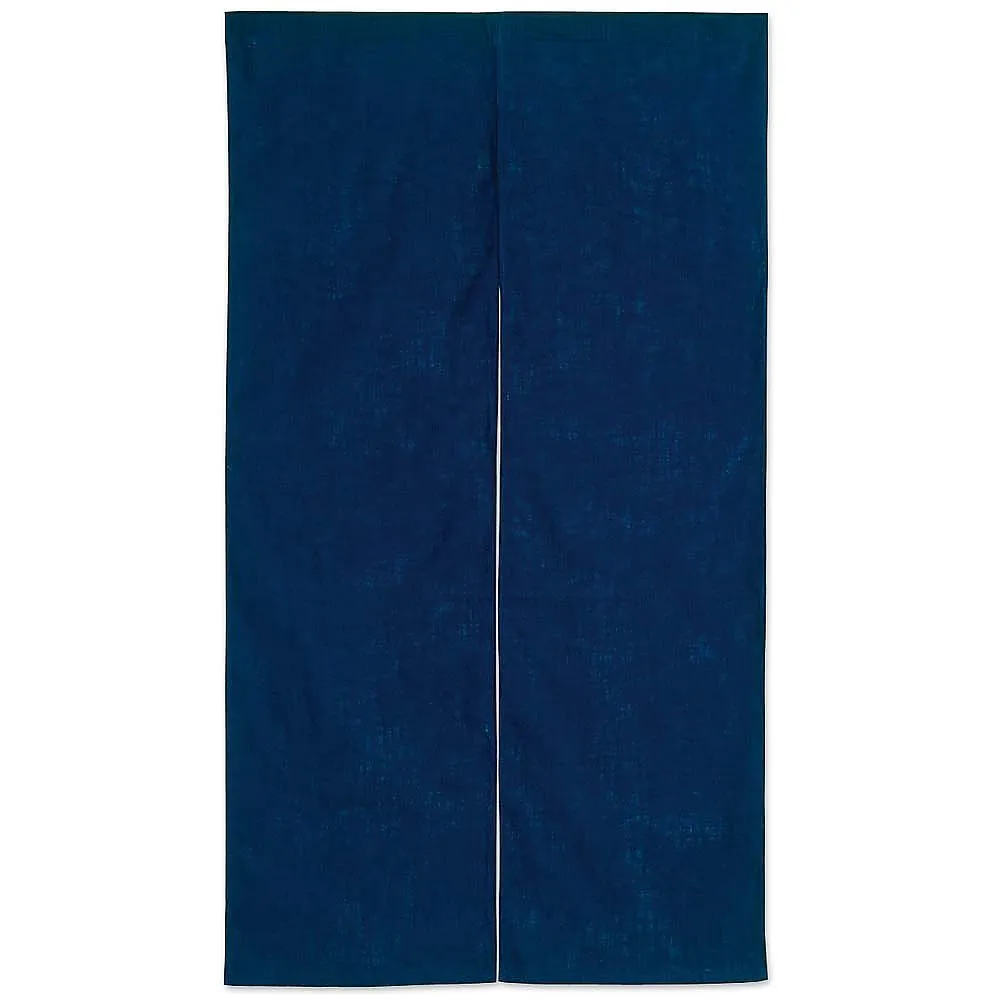 62-6318-95　Hanma Noren Cotton Linen Plain Navy　001-08