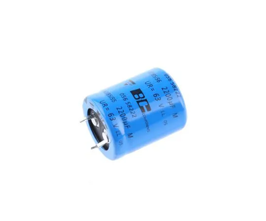 63-7408-60　Vishay 2200μF63V直流铝电解电容器，通孔25 (Dia。)x 30 mm+85°25mm 10mm　MAL205658222E3