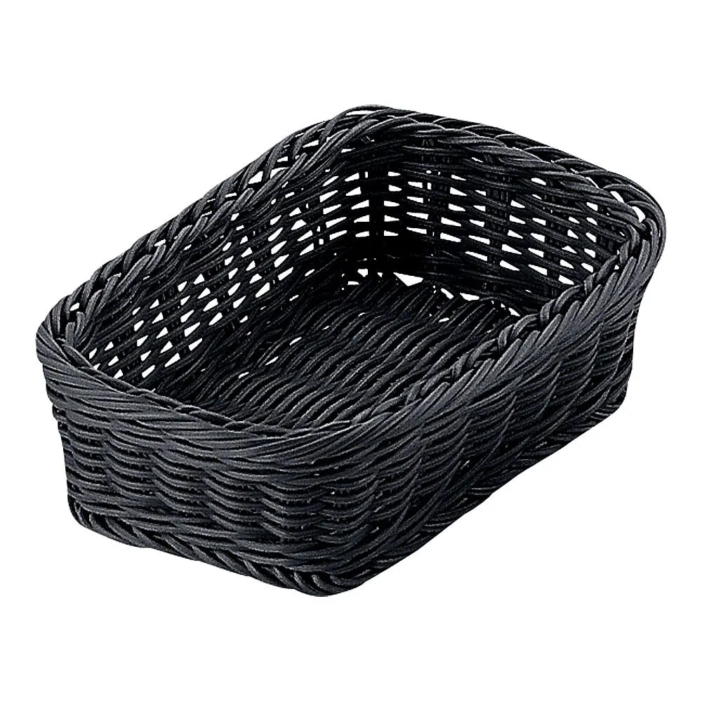 62-6403-25　PP Square Basket Black 18 Type　RE-331-BK
