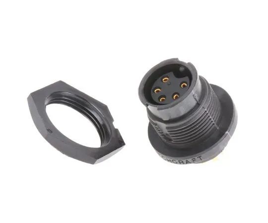 63-7428-82　开关EN3系列面板安装连接器，5个触点插座　EN3P5FX