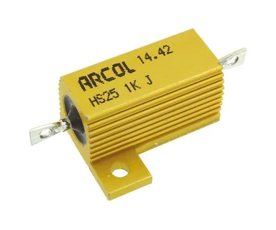 63-7348-89　ArcolHS25系列铝合金厚板轴向线材贴装电阻，1kΩ±5% 25W　HS25 1K J