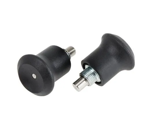 63-7373-15　RS PRO 30mm Matt,镀锌不锈钢(春天，身体，针)，热塑性塑料 (Knob) 指数螺栓，M8 x 0.75　144-3685